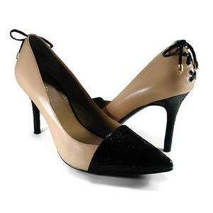 Levity Corset Snakeskin Cap Toe Pumps 8.5